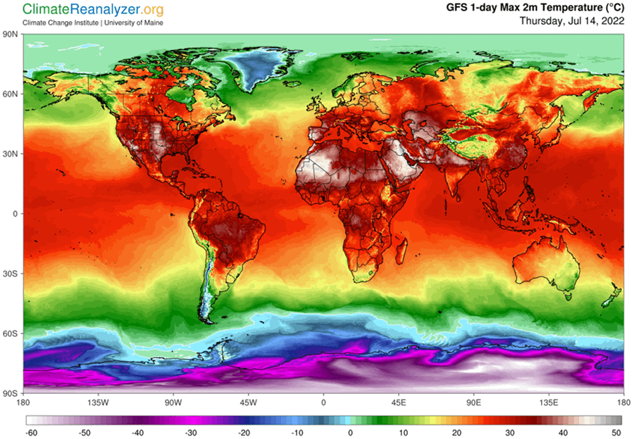 Truck Air Conditioning Global Temperature Map
