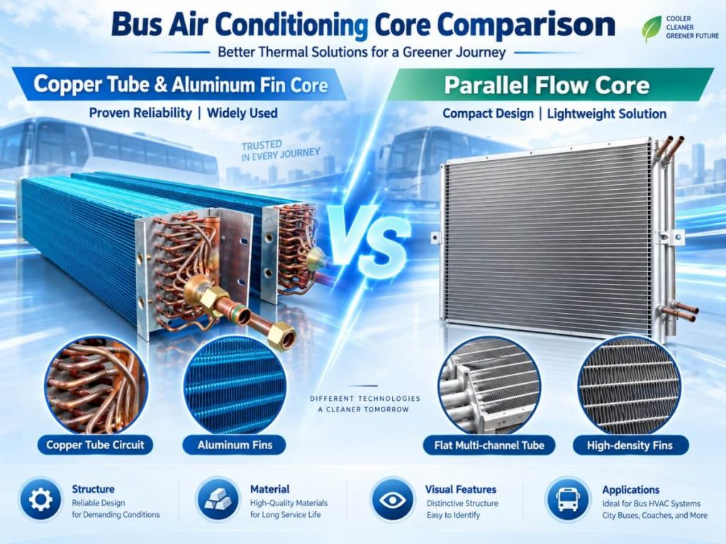 bus air conditioning core